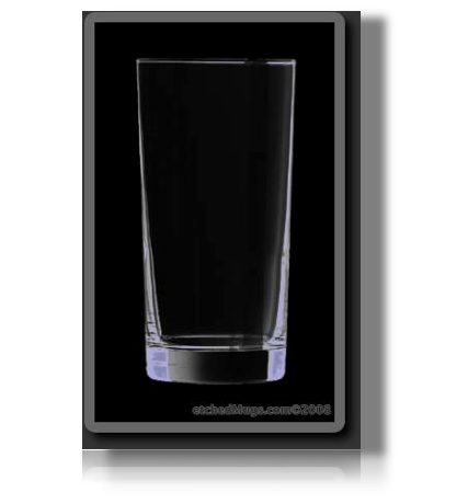 Deep Etched 15oz Starfire Beer Mug