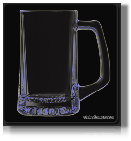 Deep Etched 15oz Starfire Beer Mug