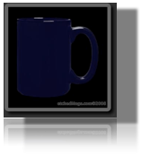 15 oz Blue Deep Etched Mug