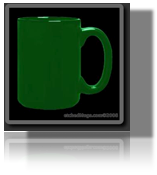 15 oz. Green Deep Etched Mug